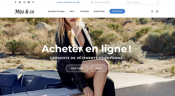 Missco56.com grossiste de vêtement a #Aubervilliers France, site créé par #Gaodens agence digitale à Paris avec #WordPress et #Woocommerce.
Nos tarifs à partir de 600€.

#webdesigner #Webdesign #webdevelopment #Website #grossistevetement

missco56.com