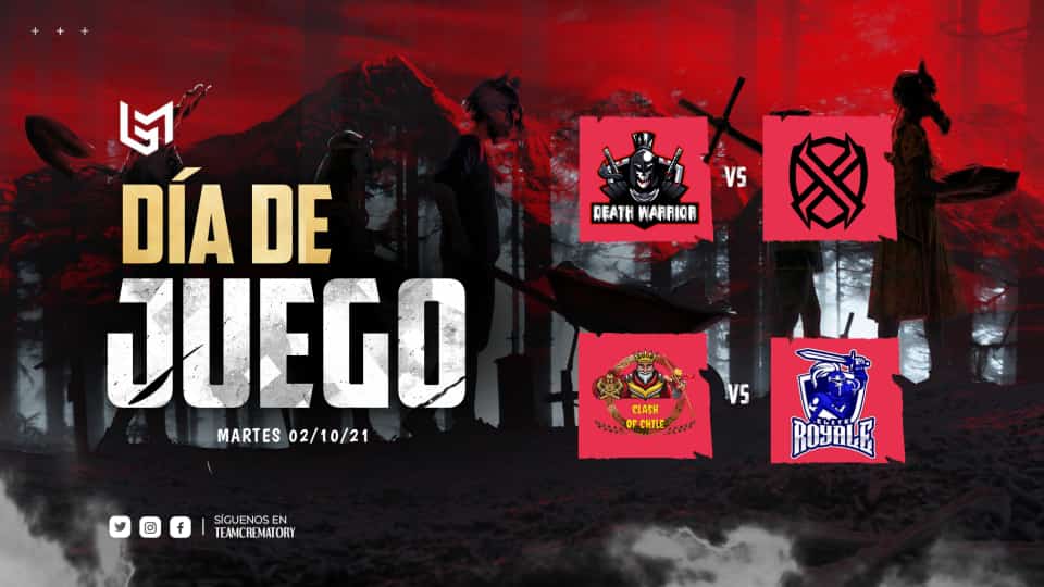 LigaMorgue's tweet photo. #LigaMorgue | ¡GRUPO B! 🔥

Es el turno del Grupo B, 4 grandes enfrentamientos nos esperan hoy, todos en busca de los 3 puntos. 🙌🏼

~ Death Warrior 🆚 Xplicit
~ Clash of Chile 🆚 Elite Royale

¿Quién es tu favorito? 🤔

#GoMorgue ⚰️ https://t.co/rTzQoolwlK
