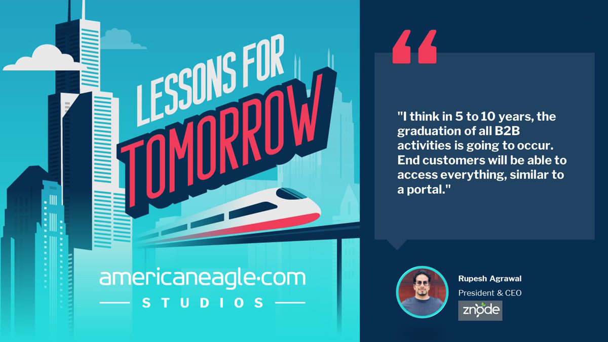 _Americaneagle's tweet photo. This Lessons For Tomorrow podcast welcomes @Znode President & CEO, @rupesh_agrawal and Vice President of Marketing & Business Development, @TomFlierl to discuss the evolving B2B ecommerce landscape.
https://t.co/9MzadZDWiL
#Ecommerce #AmericanEagleStudios #LessonsForTomorrow https://t.co/qyTE6vXNKh