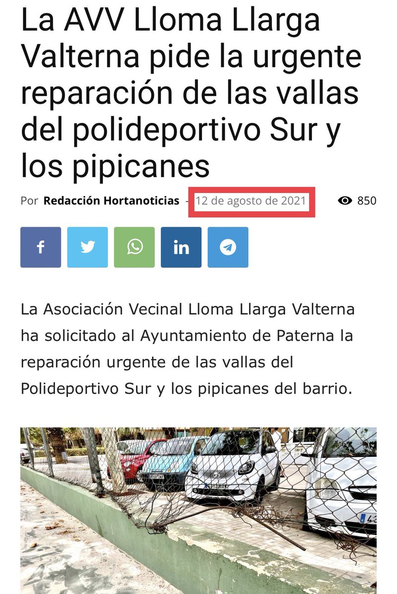 Asociación Vecinal Lloma Llarga Valterna tweet media