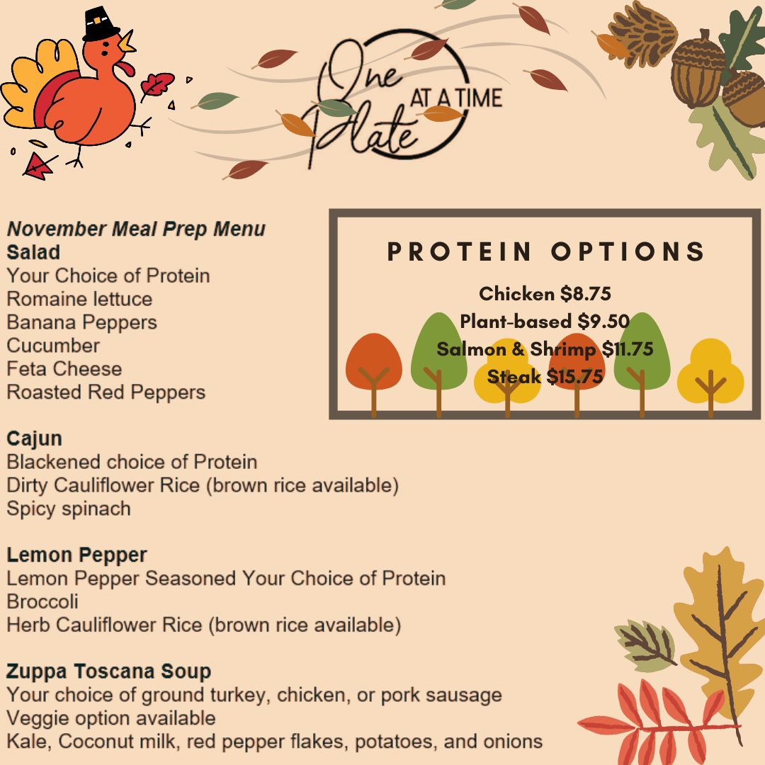 __msconfident's tweet photo. November Meal Prep Menu
#DallasTX #dfw #mealprep #healthy365 #healthyfall #HealthyEating https://t.co/7vHbgFtmlo