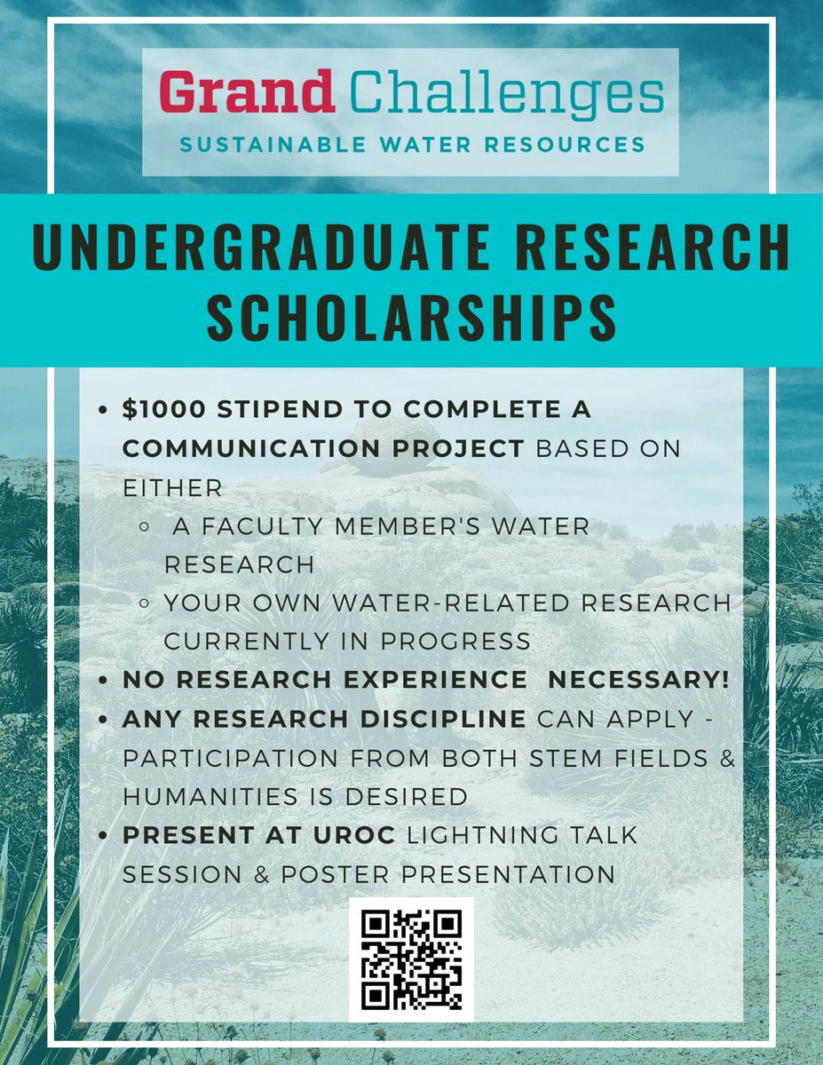 GrandUnm's tweet photo. Water Grand Challenge Announces PAID Undergraduate Research Scholarships! https://t.co/jJulqoYj0N