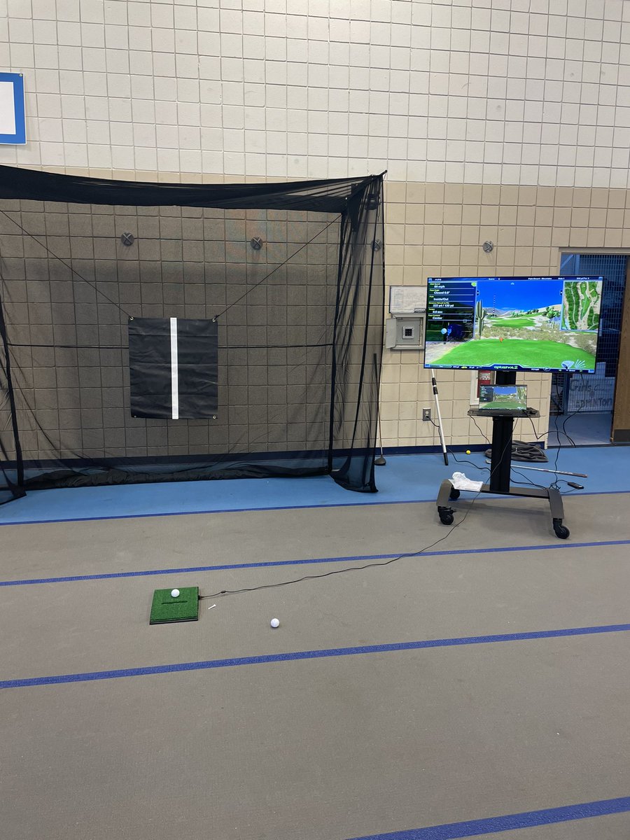 JT_GirlsGolf's tweet photo. Big thank you to @CIO_K12 and his team for installing the technology piece to our @OptiShotGolf indoor system donated by @gtraknet.  @JT_GirlsGolf and @JTBoysGolf will benefit tremendously. It’s absolutely amazing!  @JolietCentralAD @sjhallihan @JTHS_204 @JolietWestAD @natoc02 https://t.co/RdLqRRVOgL