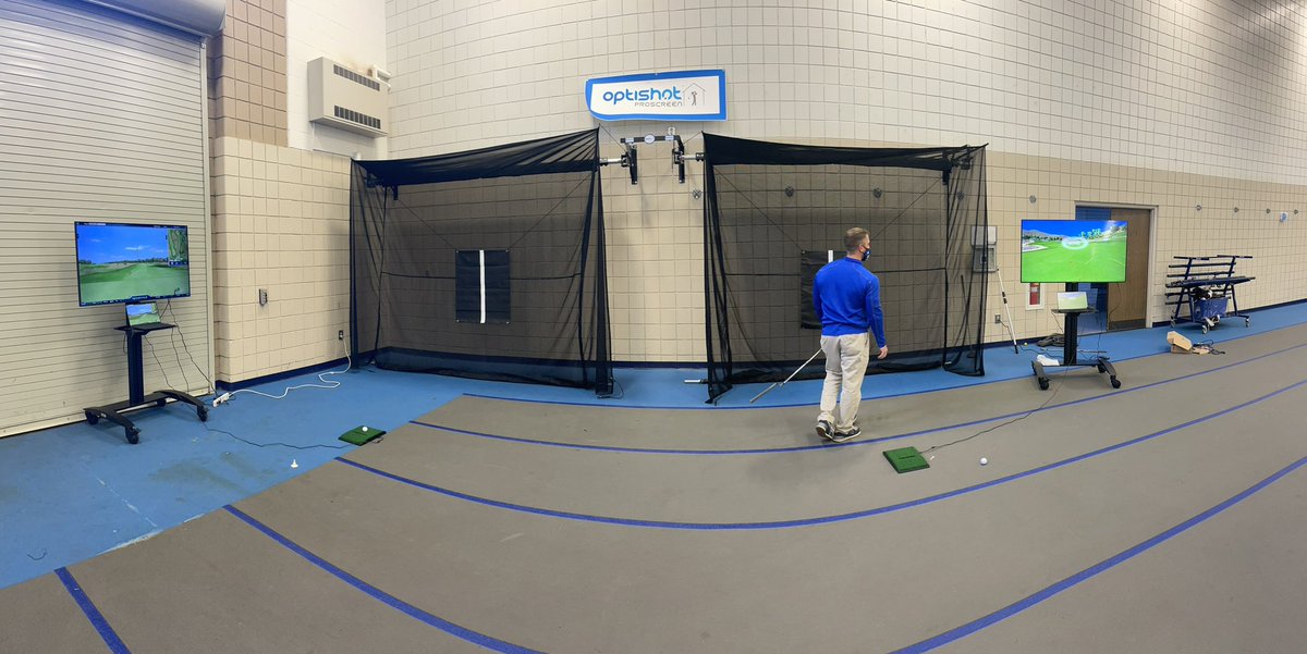 JT_GirlsGolf's tweet photo. Big thank you to @CIO_K12 and his team for installing the technology piece to our @OptiShotGolf indoor system donated by @gtraknet.  @JT_GirlsGolf and @JTBoysGolf will benefit tremendously. It’s absolutely amazing!  @JolietCentralAD @sjhallihan @JTHS_204 @JolietWestAD @natoc02 https://t.co/RdLqRRVOgL