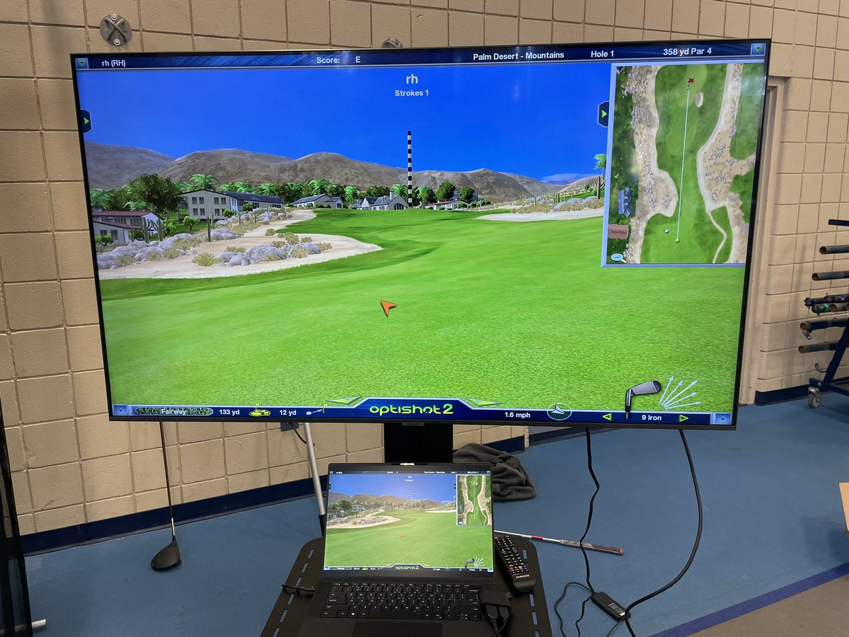 JT_GirlsGolf's tweet photo. Big thank you to @CIO_K12 and his team for installing the technology piece to our @OptiShotGolf indoor system donated by @gtraknet.  @JT_GirlsGolf and @JTBoysGolf will benefit tremendously. It’s absolutely amazing!  @JolietCentralAD @sjhallihan @JTHS_204 @JolietWestAD @natoc02 https://t.co/RdLqRRVOgL