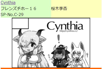 フレンズチホー16、【C-29】ですってよ 