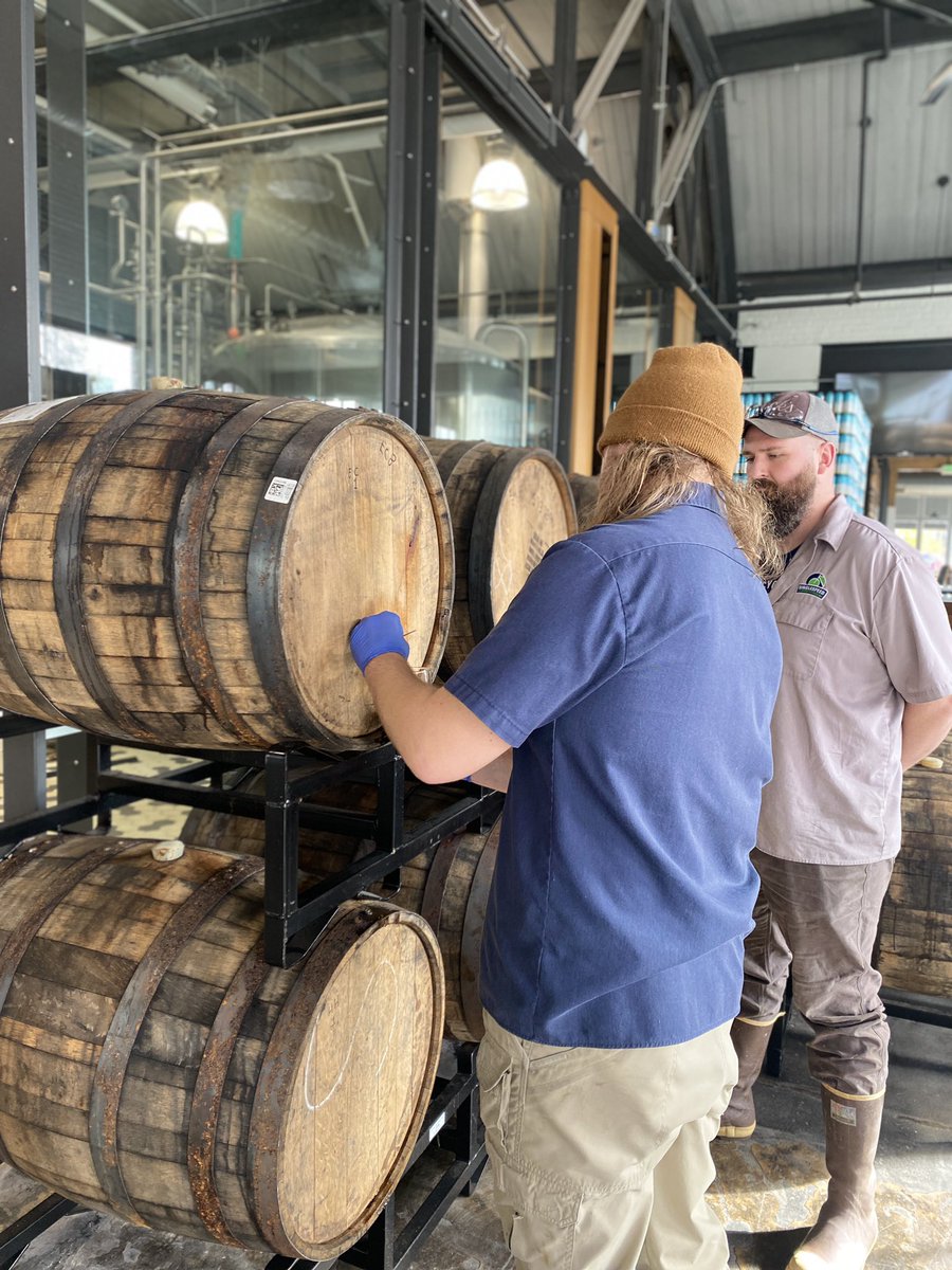 SingleSpeedBeer's tweet photo. Barrel Selection for our annual January party is underway… who wants to guess what’s hiding in these barrels?
#deCELLARated https://t.co/tuTj1JAq2w