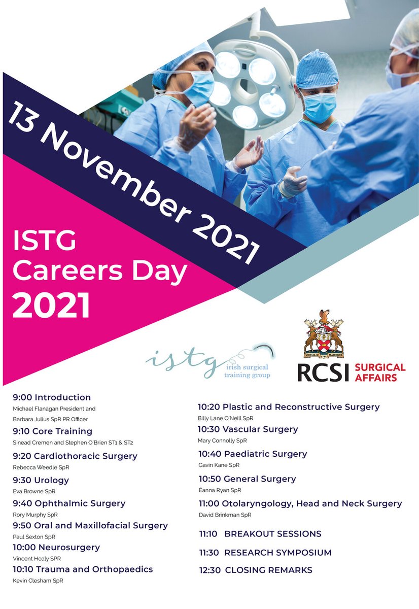 Attention all aspiring surgeons! Deadline for submission to our Aspiring Surgeon Research Symposium extended to Monday 8th November! Open to all medical students, interns and SHOs! Email your abstract to irishsurgicaltraininggroup@gmail.com