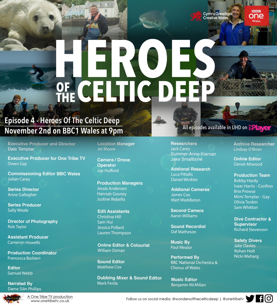 In less than 15 minutes! The final episode of #WondersOfTheCelticDeep will air on BBC1 Wales! 

Tune in to learn the stories of the people who live on coasts of Welsh waters and take care of them.