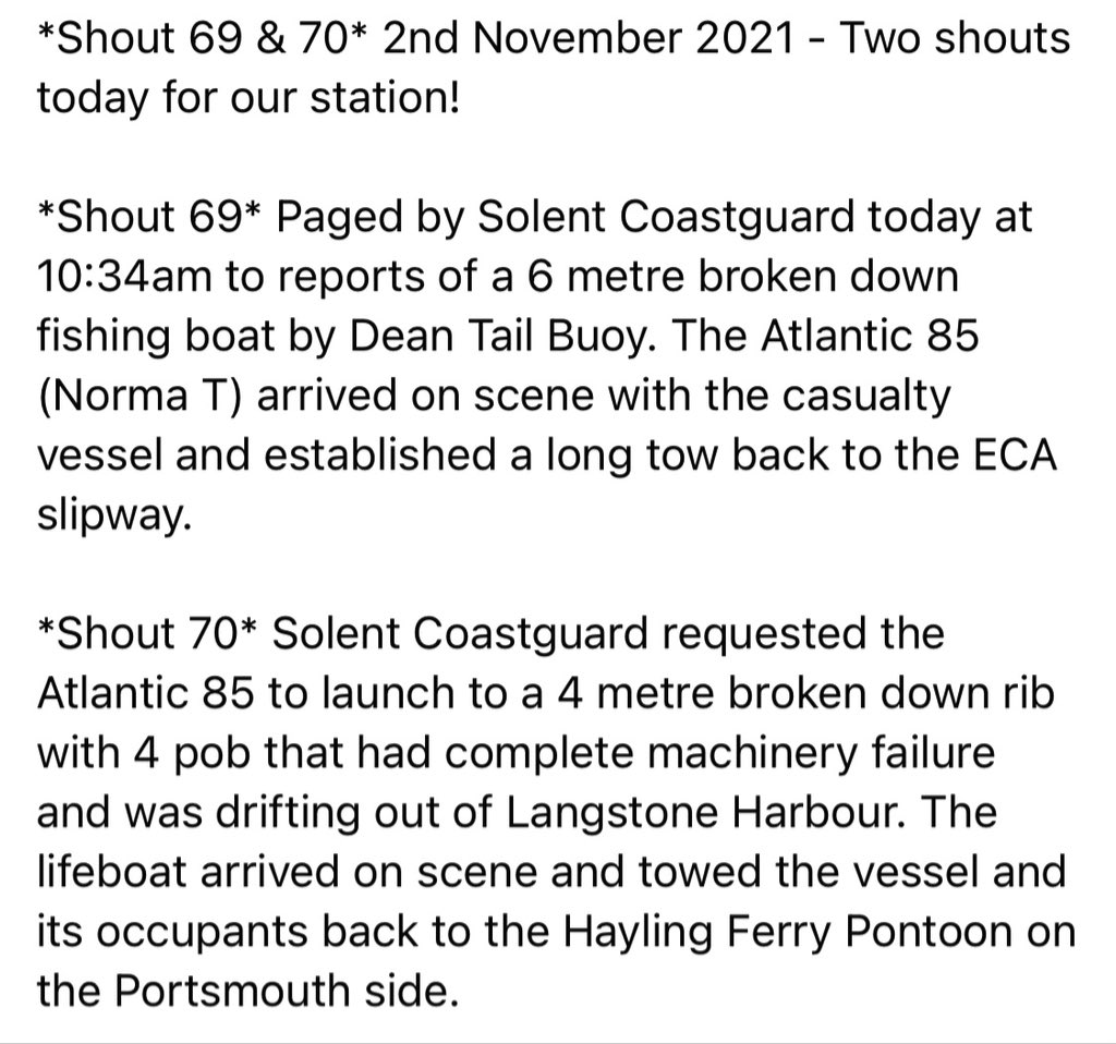 *Shout 69 &amp; 70* today (2nd November 2021)