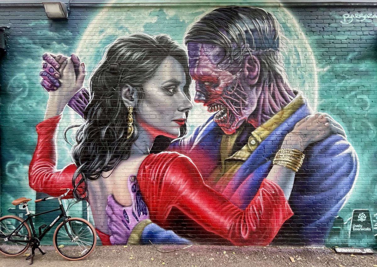 Happy Día de los Muertos ☠️ 
Art by @cbarboza_art
Funded by <a href="/livelybeerworks/">Lively Beerworks</a>
Made possible by <a href="/okmurals/">OK Mural Syndicate</a>
Located in <a href="/plazadistrict/">Plaza District</a> #plazawalls
Bicycle by <a href="/ridepriority/">Priority Bicycles</a>