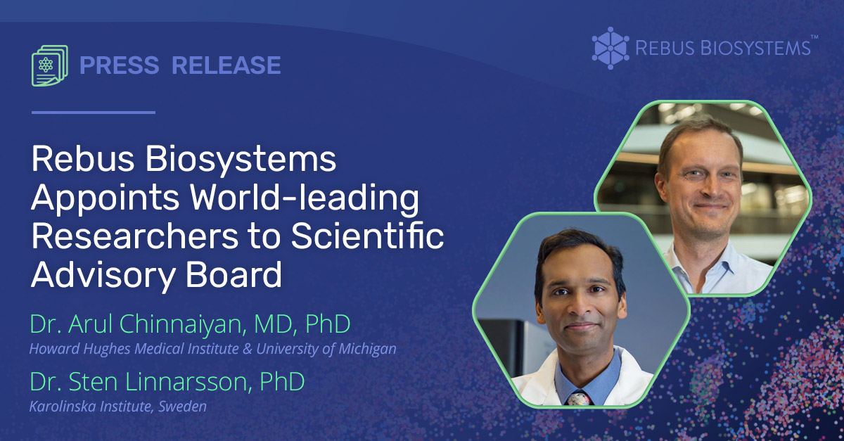 Rebus Biosystems (@rebusbio) on Twitter photo Rebus Biosystems Appoints World-leading Researchers to Scientific Advisory Board
rebusbio.com/press-releases…
<a href="/ArulChinnaiyan/">Arul Chinnaiyan</a>
<a href="/slinnarsson/">Sten Linnarsson</a> Rebus Biosystems Appoints World-leading Researchers to Scientific Advisory Board
rebusbio.com/press-releases…
<a href="/ArulChinnaiyan/">Arul Chinnaiyan</a>
<a href="/slinnarsson/">Sten Linnarsson</a>