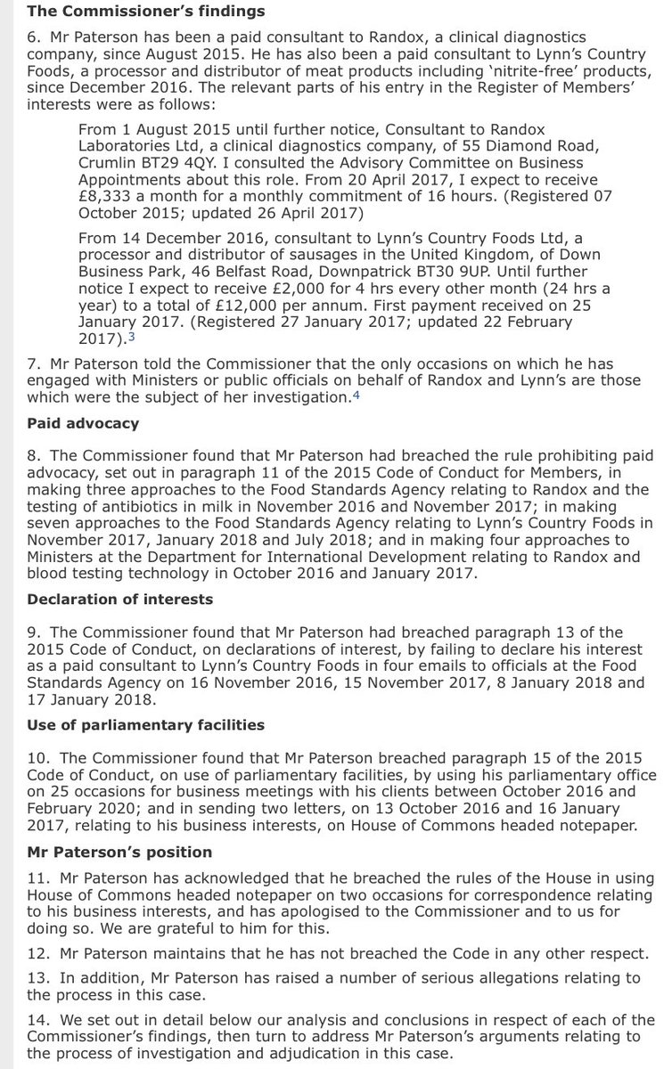 SamCoatesSky's tweet photo. Incredible effort underway tonight by government whips to find a way to get Owen Paterson off the hook after the Parliamentary Commissioner - endorsed by cross party MPs including Tories - found him guilty of taking cash from companies then lobbying in their favour

Vote tomorrow https://t.co/DbM2VLNRDo