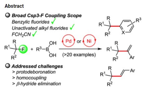 TheWolfPackGU's tweet photo. Bala (@Bala_chem) developed a method that allows catalytic #Suzuki cross-coupling with challenging alkyl fluorides! See our new paper in Org. Lett. (@JOC_OL) #RealTimeChem #catalysis @GUChemistry @guchemclub  https://t.co/K41pmDT0jo https://t.co/A6knjScJDL