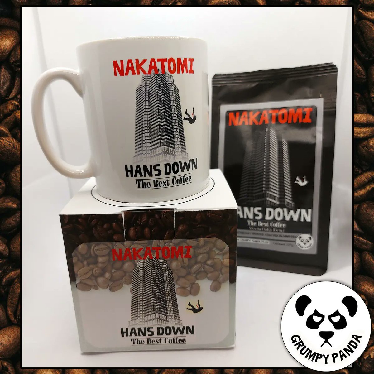GrumpyPanda40's tweet photo. Yippee-ki-yay!  🤣🐼
Introducing....
"Nakatomi - Hans Down The Best Coffee!" ☕
#grumpypanda #diehard #nakatomi #hansgruber #alanrickman #coffee #mug #gift #giftideas #christmasiscoming #christmasgift #geek #nerd #film #panda #smallbusiness #norfolkbusiness #iwantoneofthose https://t.co/dcQQU11bES