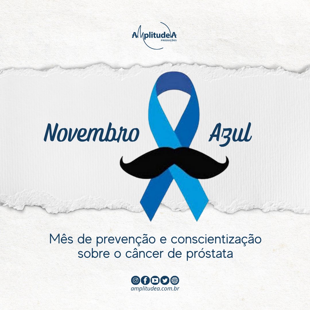 Queremos lembrar que chegou novembro, e com ele a grande importância da conscientização sobre a prevenção do câncer de próstata.

A maior demonstração de coragem de um homem é a prevenção. Cuide-se!

#NovembroAzul #AmplitudeA #Conscientização #Prevenção #CuideSe