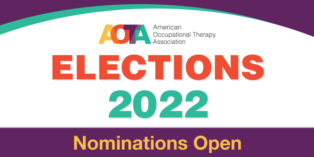AOTAInc's tweet photo. AOTA members: Don’t forget to submit nominations for Association leadership positions. View the list and submit nomination materials via the online platform by 11:59 am (just before noon) ET on Wednesday, November 17. https://t.co/pUt2uVpiOa https://t.co/WCBxi8xCLO