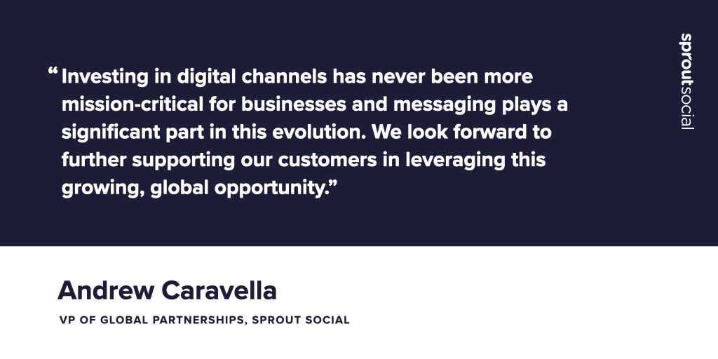 Just announced on our Q3 earnings call: <a href="/SproutSocial/">Sprout Social</a> will be bringing <a href="/WhatsApp/">WhatsApp</a> messaging into its product suite! This makes $SPT one of a select number of providers offering Facebook, Instagram and WhatsApp messaging collectively. Read more here: bit.ly/3mD6Kp6