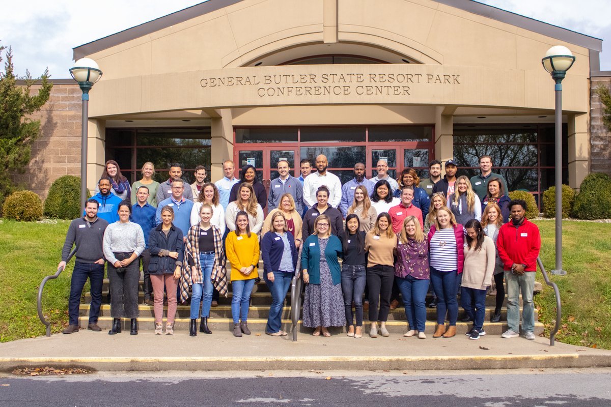 leadlouisville's tweet photo. Our newest #IgniteLOU class kicked off their 6-month program last week! The opening retreat is an action-packed couple of days, including activities to get to know classmates, team-building exercises, and pitches from nonprofits for the Ignite Challenge competition. https://t.co/iB8M3uoz8K