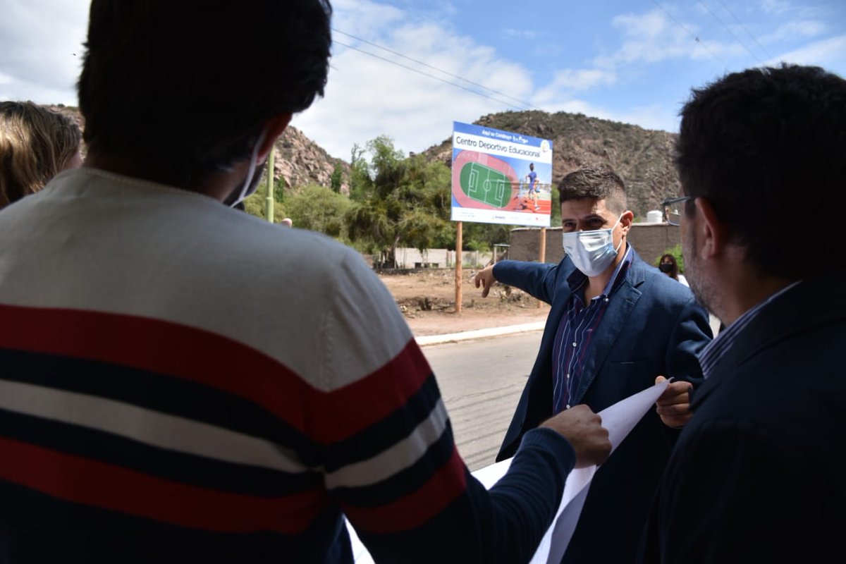 rickiherrera's tweet photo. Visitamos el predio donde se construirá el Centro Deportivo Educacional del Dpto Sanagasta, un espacio necesario para la comunidad https://t.co/rjoTNEx5kc
