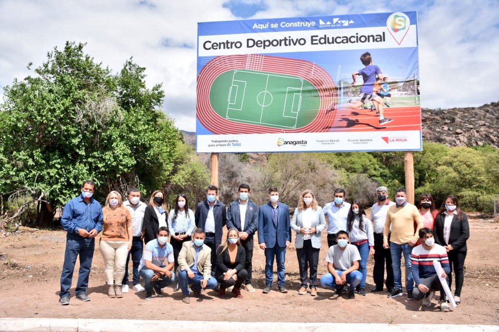 Visitamos el predio donde se construirá el Centro Deportivo Educacional del Dpto Sanagasta, un espacio necesario para la comunidad