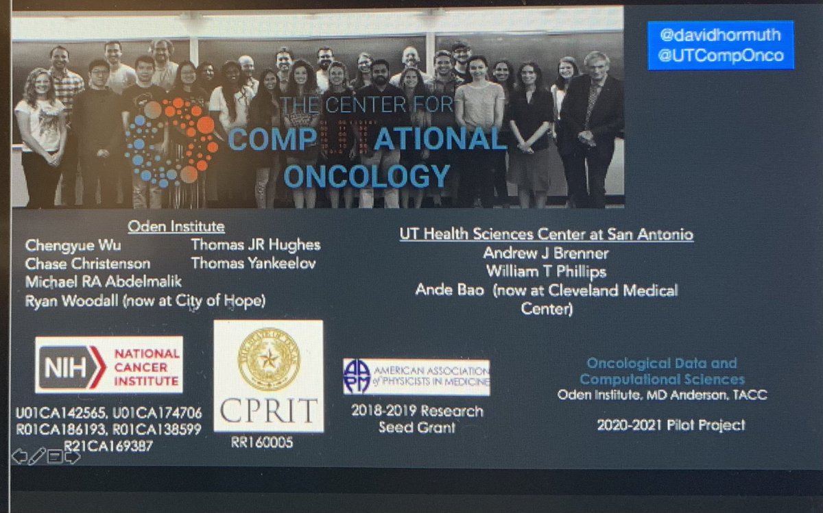 AVenkatesanMD's tweet photo. Pleased to moderate an excellent session at the @GCC_TI Translational Imaging Conference with an outstanding kick-off lecture by @davidhormuth from @UTAustin on Rhenium 186 nanoliposome distribution in recurrent high grade gliomas. #ImagingInnovation #TranslationalImaging #TI21 https://t.co/5EotJYknlr