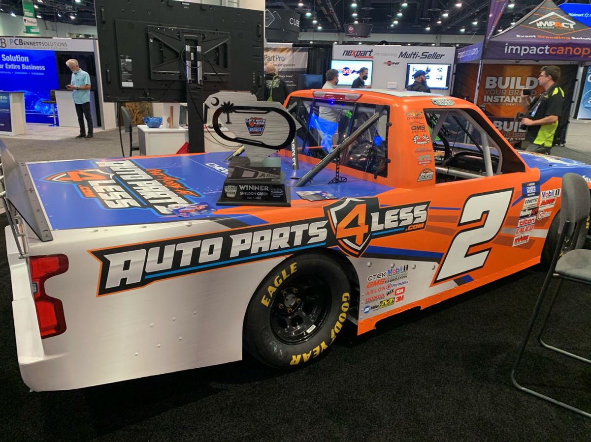 GMSRacingLLC's tweet photo. 🗣 Attention all #SEMA goers! Stop by booth 11355 to see our No. 2 @liftkits4less / #AutoParts4Less show truck up close and personal! While you’re there, learn all about the NEW https://t.co/NlfHNMb5Fn!
#WeAreGMS | #NASCAR https://t.co/mFrNphX3SQ