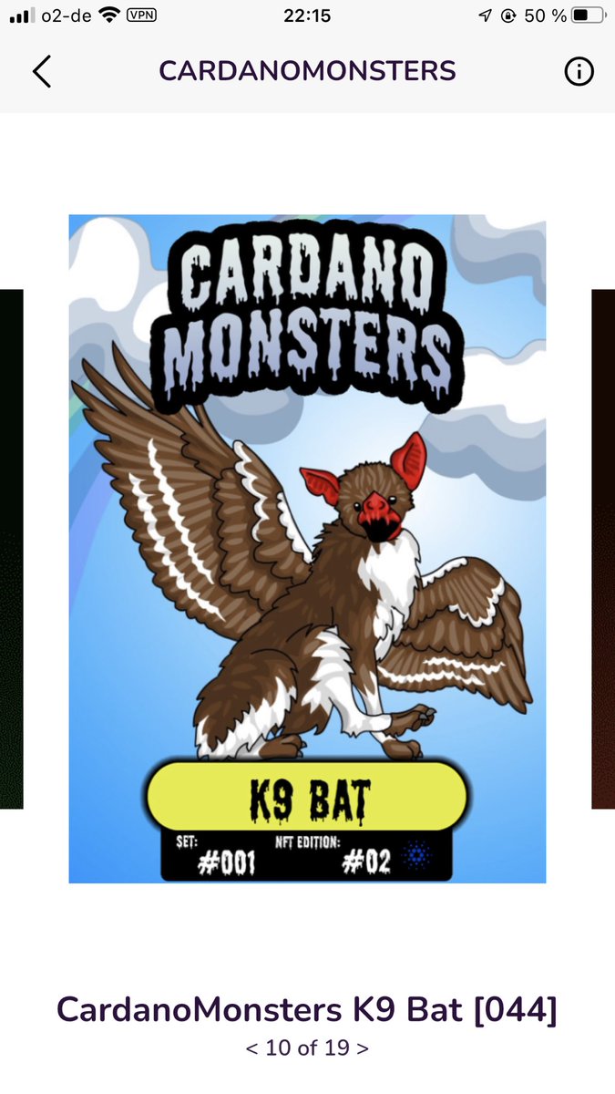 L_C_M_C_K_K's tweet photo. My Collection👹 #day3 #set001 #nfte02 #044 #cardanomonsters #K9 #Bat #MonsterArmy #nftcommunity #nftcollector #NFTs #cnft #cardano https://t.co/ZiH8Ih0veK