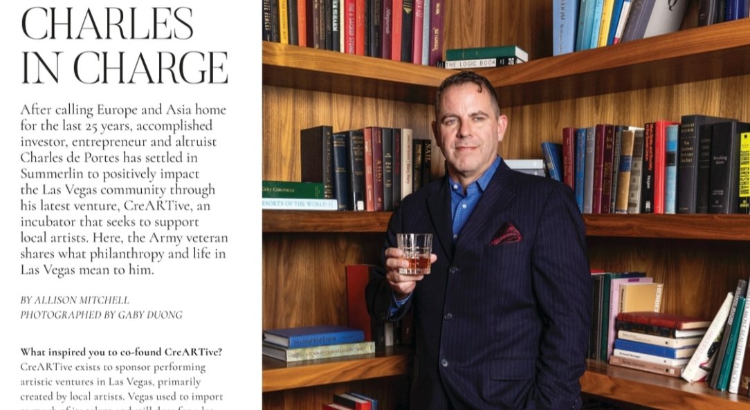 MassMediaCC's tweet photo. Our client Charles de Portes, accomplished investor, entrepreneur, and altruist was recently featured in November’s issue of @VegasMagazine. View the digital issue on page 160 here: https://t.co/kgs7TyelxD #vegasmagazine #clientlove #entrepreneur #magazinefeature https://t.co/DgNSWC9FTc