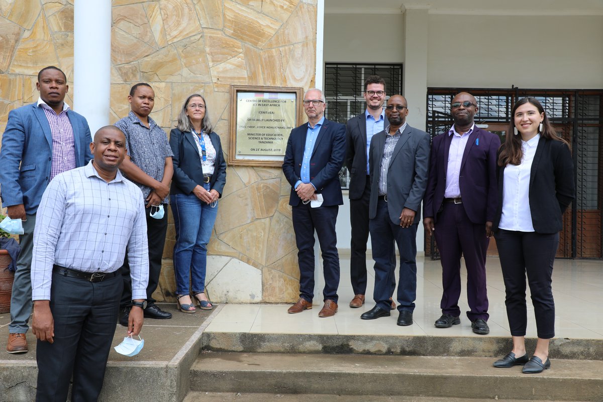 EaCenit's tweet photo. The @EaCenit is very grateful to receive visitor at @NM_AIST from @eacgiz Head of Division Mr. Dierlmaier. The visitor was welcomed by Vice-Chancellor Prof. Emmanuel Luoga and had the chance to see prototypes developed by our EMoS students https://t.co/Drpx0mHuDS