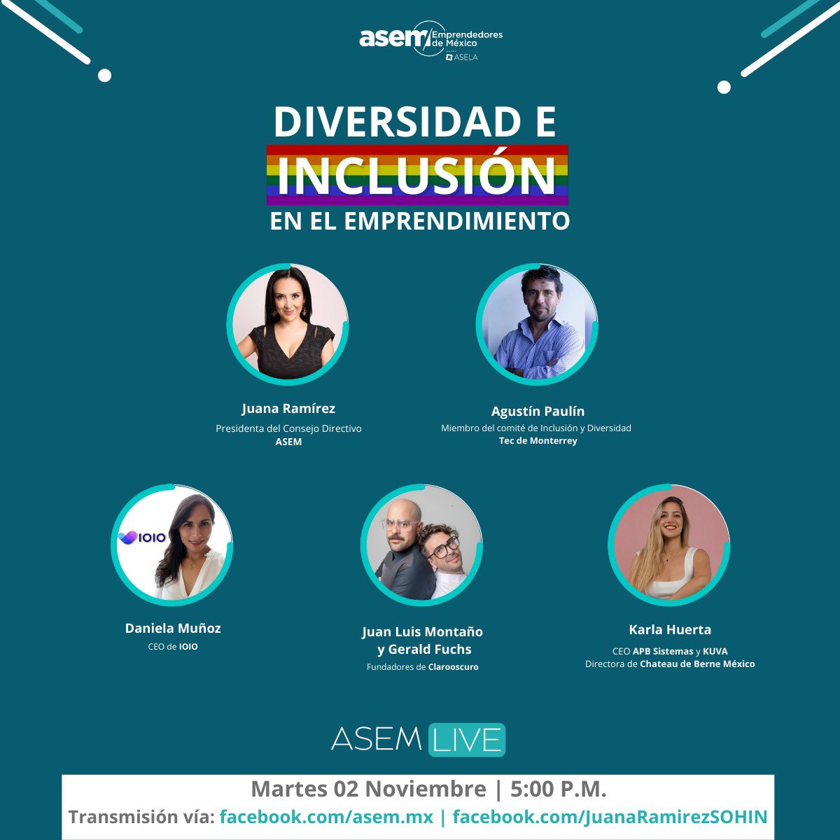 JuanaSohin's tweet photo. En @ASEM_Socios sabemos que es vital generar un ecosistema nutrido de las realidades de todos, para tener una visión amplia sobre las necesidades y retos de cada emprendedxr. #ASEMlive de #DíaDeMuertos para hablar de diversidad e inclusión en el emprendimiento. 🏳️🌈 #LGBTIQ https://t.co/S1wd3tZ09N