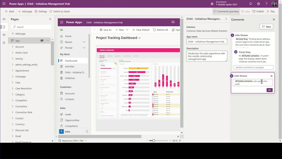 carsten_growth's tweet photo. Better collaboration and co-development inside #PowerApps studio? #PowerAddicts are looking forward to test this new capability earlier announced for #PowerAutomate, available for #PowerApps next - #MSIgnite - finally I can tag @clamanna when creating my app https://t.co/WHGss2iw5D