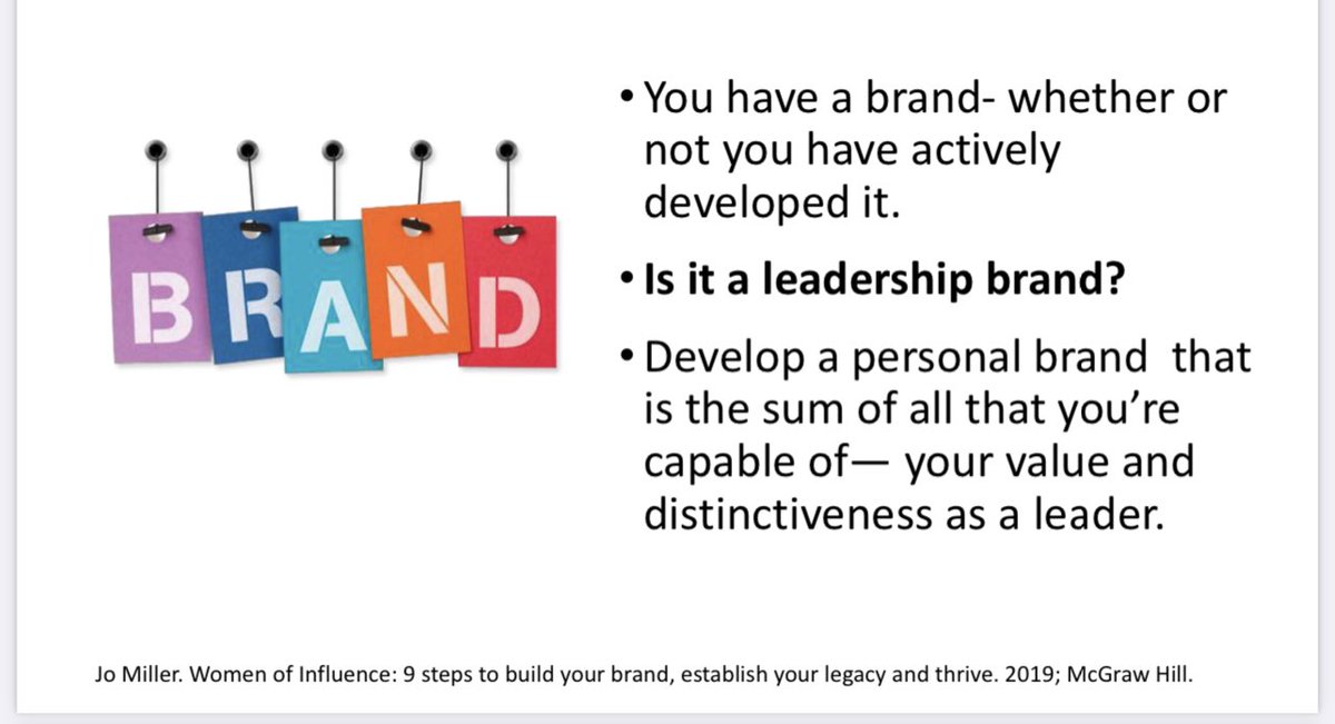 NeenaSAbrahamMD's tweet photo. 👉🏽 You have a professional brand whether or not you develop it ‼️
👉🏽 Is it a leadership, growth & advancement brand?
👉🏽 Then Boss Up!
🔸Level up your brand to a leadership brand
@harvardmed #WomensLeadership
@KathrynRexrode
@AmCollegeGastro #YPSLP https://t.co/gqIfr1Ak1z