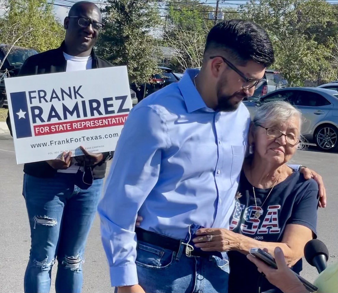 texasdemocrats's tweet photo. SAN ANTONIO: Today is the LAST day to vote for @FrankforTexas to represent you in #HD118! 📣 

Let's keep it blue, y'all! 
Visit https://t.co/kcE0q1pxWF to find your local polling place 🗳 https://t.co/NyA3gVM9z2
