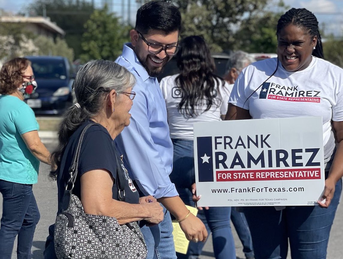 texasdemocrats's tweet photo. SAN ANTONIO: Today is the LAST day to vote for @FrankforTexas to represent you in #HD118! 📣 

Let's keep it blue, y'all! 
Visit https://t.co/kcE0q1pxWF to find your local polling place 🗳 https://t.co/NyA3gVM9z2