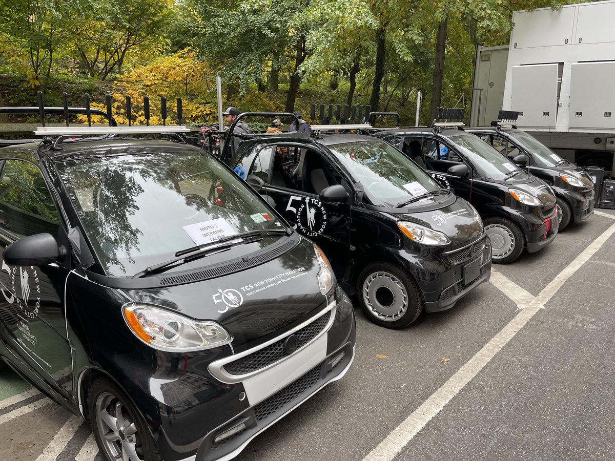 CP_Comm's tweet photo. GETTING READY TO RACE: We're in NYC today, preparing for this weekend's #NYCMarathon! These Smart cars with camera rigs will be on the course with the runners to capture the action during the race and deliver it to viewers. 

#cp_comms #redhousestreaming #bondedcelluar https://t.co/R7lCS95nyT