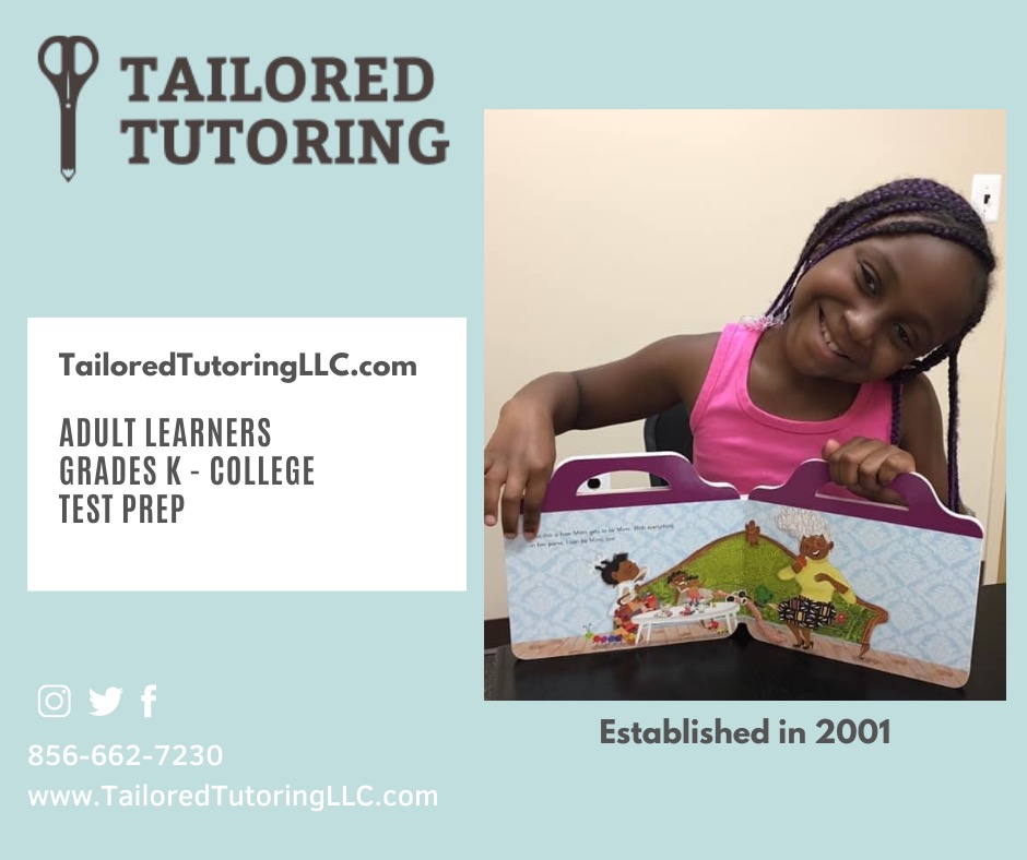 TTutoringLLC's tweet photo. Featured in Courier Post, South Jersey Magazine, CBS Philly, and Good Day Philadelphia, Tailored Tutoring LLC is a trusted resource in the field. 

For more information call (856)662-7230 or visit https://t.co/8gmnbDpHTM https://t.co/5DhYT86JoS