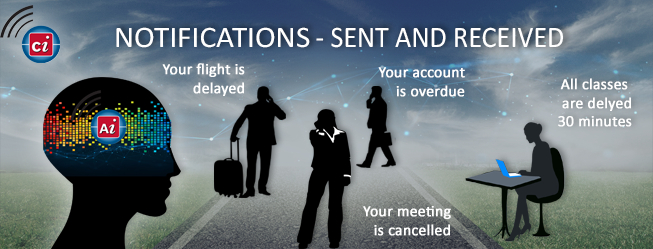 ComputerInstru5's tweet photo. Notifications keep us on time, aware of storm issues, account balances, traffic, travel or event announcements. CI’s eONE Conversational IVR does all that and more.  To learn more, click here. https://t.co/N9SF6PX8lH #aiivr #ivraas #aiaas #selfservice #MachineLearning https://t.co/LkcBpq57yn