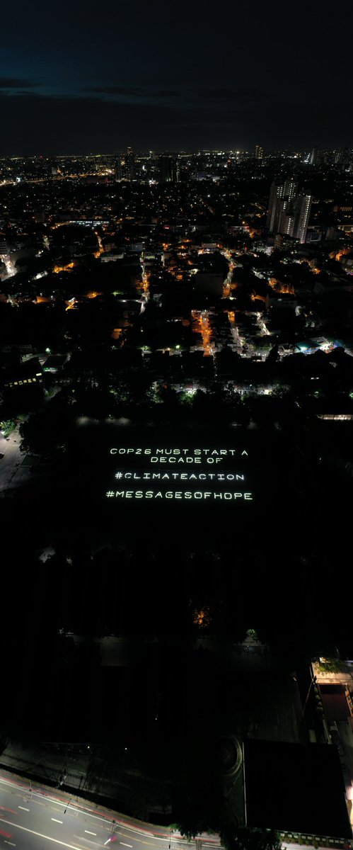 #COP26 must start a decade of #climateaction 

This is our #messagefortheplanet today. We cannot - we must not - delay any longer. 

We continue to amplify our voices calling for action through our large-scale solar signs

#climatecrisis <a href="/UNFCCC/">UN Climate Change</a> <a href="/Momentum_UNFCCC/">UN Global Climate Action Awards</a> <a href="/Connect4Climate/">Connect4Climate</a>