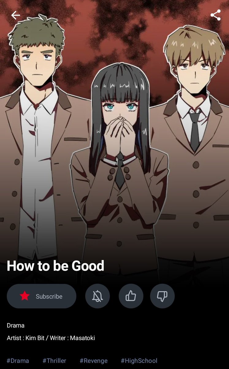 Shuriverse's tweet photo. How to be Good

Status: Completed 

The end of first ch....well that took a turn 👀 caught me off guard. Thinking about the plot..it’s messed up (in a good and scary way) Strong characters and a great short read. Ending 😶 good luck buddy (can already guess what he'll go through) https://t.co/xxoGvt7NVB