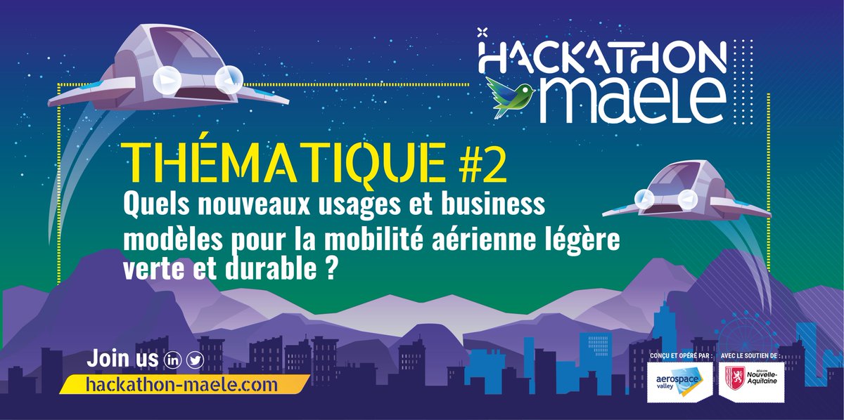 Hackathon_MAELE's tweet photo. 💡Today, découvrez la 2nde thématique du #HackathonMAELE & ses challenges :
Et si l'✈remplaçait la voiture pour notre mobilité inter-régionale ?
L’✈️léger : un moyen de transport utilitaire, écologique & esthétique ?
Et si les aérodromes devenaient des hubs inter-régionaux ? https://t.co/t259XkEV57