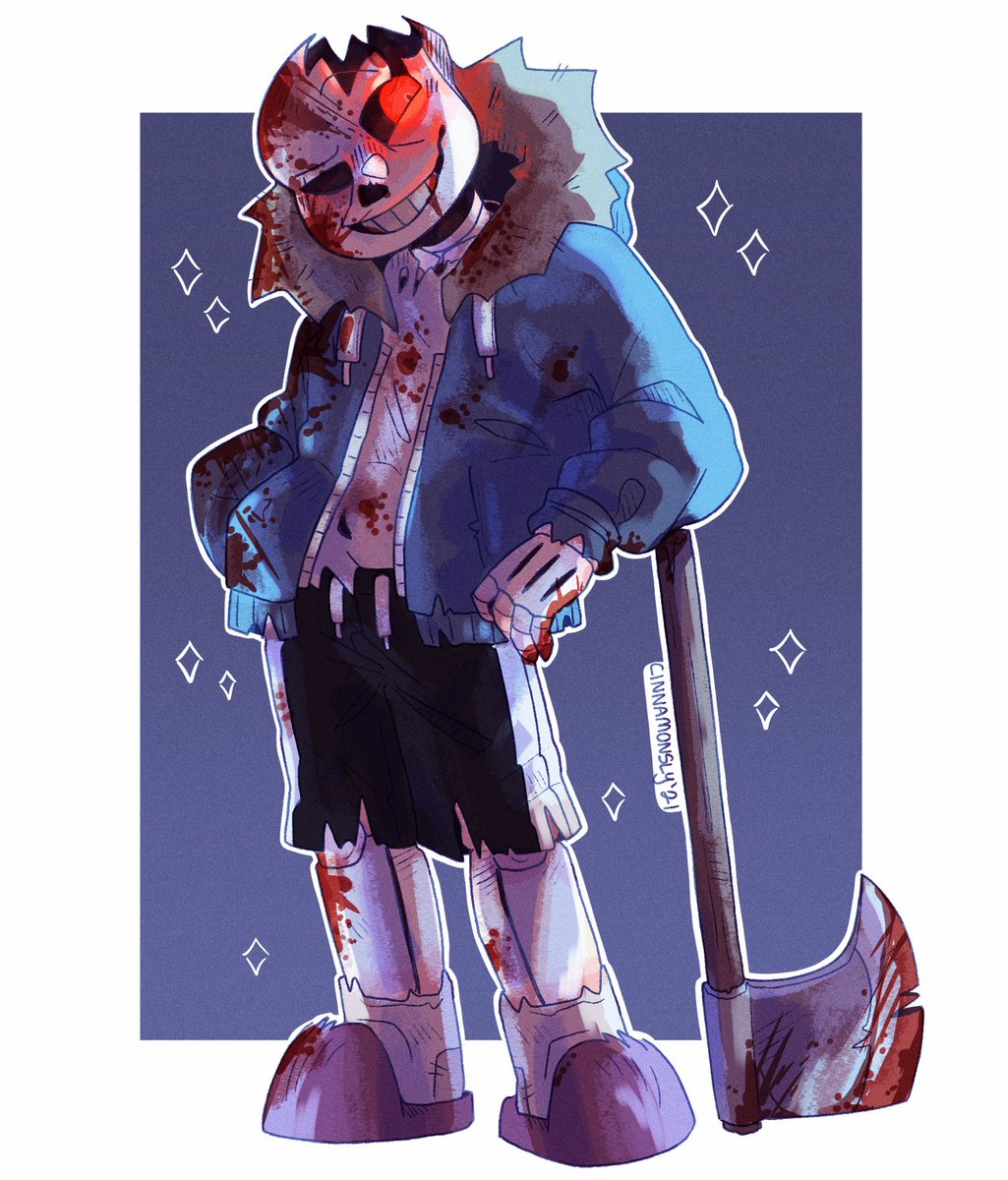 Cay (🔞) on X: My little head canon design of Axe aka Horror!Sans (my  second beloved…😩🫶) I didn't realize I hadn't posted the art here and only  on my other socials lmao.