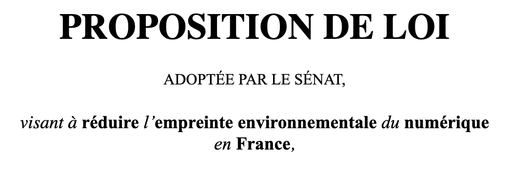 Vote conforme du Sénat sur la proposition de loi visant à réduire l'empreinte environnementale du #numérique dont j'étais le rapporteur. Cette loi inédite est la première pierre de la construction d'un numérique responsable face aux enjeux environnementaux et climatiques !