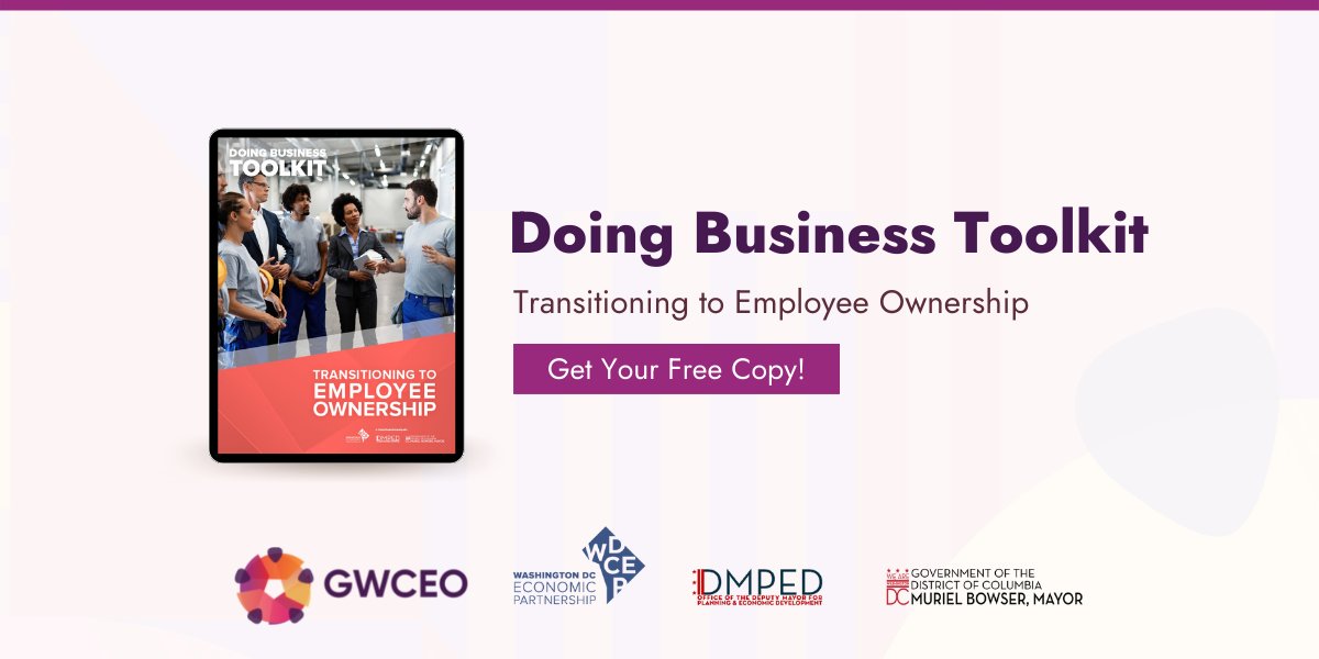 Interested in transitioning your business to employee ownership?

Get your free copy of the Doing Business Toolkit today to learn the basics of the employee ownership business model and steps to transition your business!

Download here: bit.ly/3nQGgj9