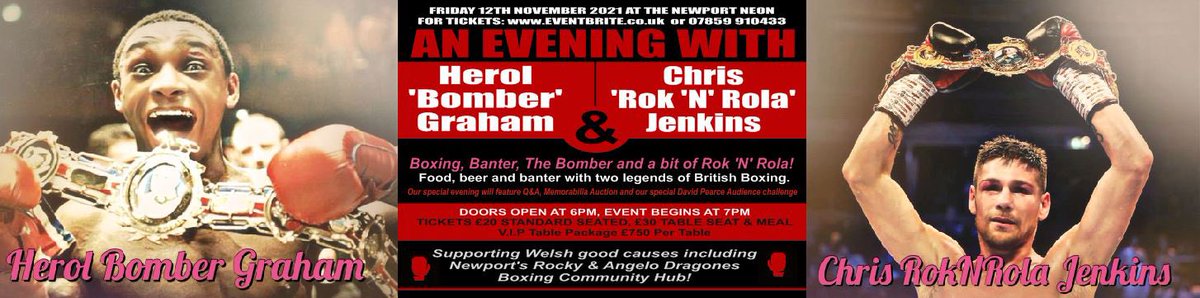 GorillaKingzMMA's tweet photo. 🚨LAST CHANCE WARNING🚨
Get your #tickets in the next 24 hours for our #boxing #event on 12th Nov in #Newport #Wales where you can meet #boxingstars Herol Bomber Graham & Chris Rok’N’Rola Jenkins.
Colourful characters past & present for a night of #banter & #entertainment https://t.co/7Cv1Qas1CI