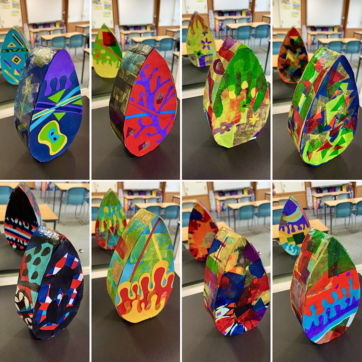 MrRamsayArt's tweet photo. That’s a wrap folks! And just like that 306 @rood_arts have just completed their @RexRayStudio #sculptures. We took our #inspiration from #RexRay and his #PaperCollage✂️ technique! We enjoyed exploring his archive of work thanks to @SFMOMA #TeamHolyRood #EduTwitter #ArtTeacher 👨🏼‍🎨 https://t.co/E5ZxkBWV8X