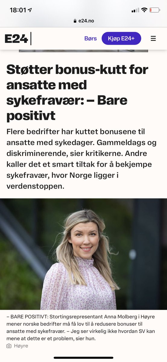 elinlestrange's tweet photo. Ligger slått ut med virus og leser at Høyre syns det hadde vært et fint incentiv til å bli frisk om arbeidsgiver kutta bonusen min. https://t.co/YSfN9kFTFN