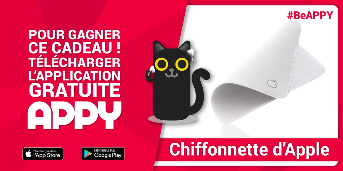 🔥 CONCOURS 🔥
Ils l'ont sorti et nous....on la fait gagner ! c'est bel et bien la chiffonnette d'apple😺
Le tout est à gagner sur APPY 🔥😸

Bonne chance 🔥

😺Voici le lien de l'app 👇🏻
linktr.ee/beappy

#beappy #appy #concours #apple #chiffonetteapple #chiffonnette