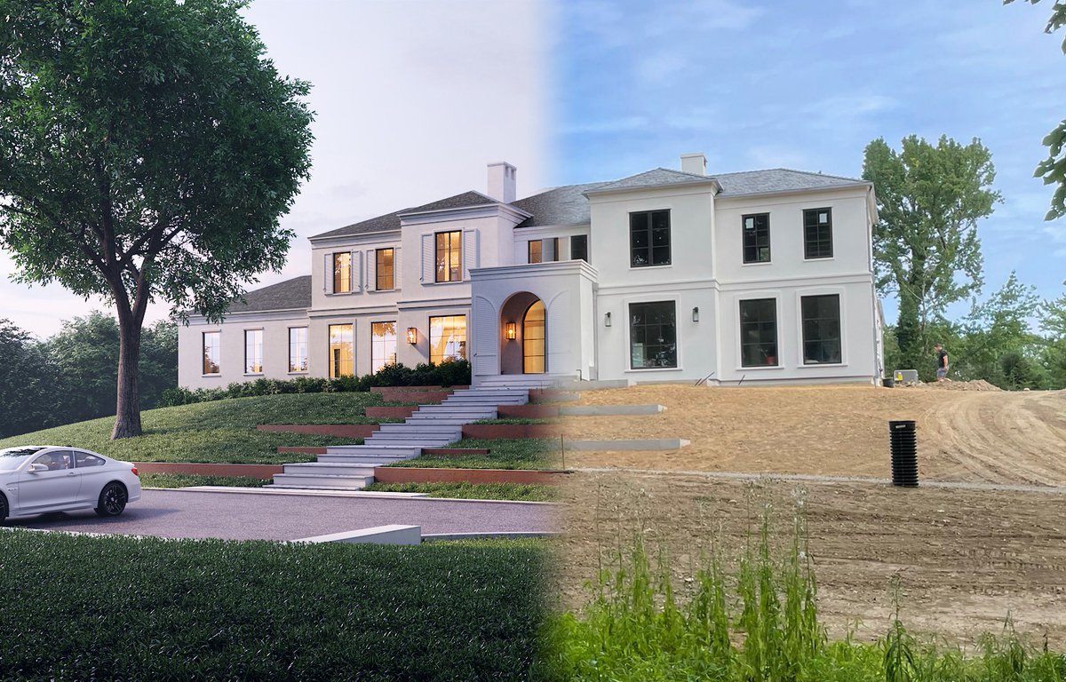 CardelloArch's tweet photo. Rendering ➡️ Real life!
What do you think? #CTArchitect #StuccoHome #DarienLiving https://t.co/x4NZKa32Mx