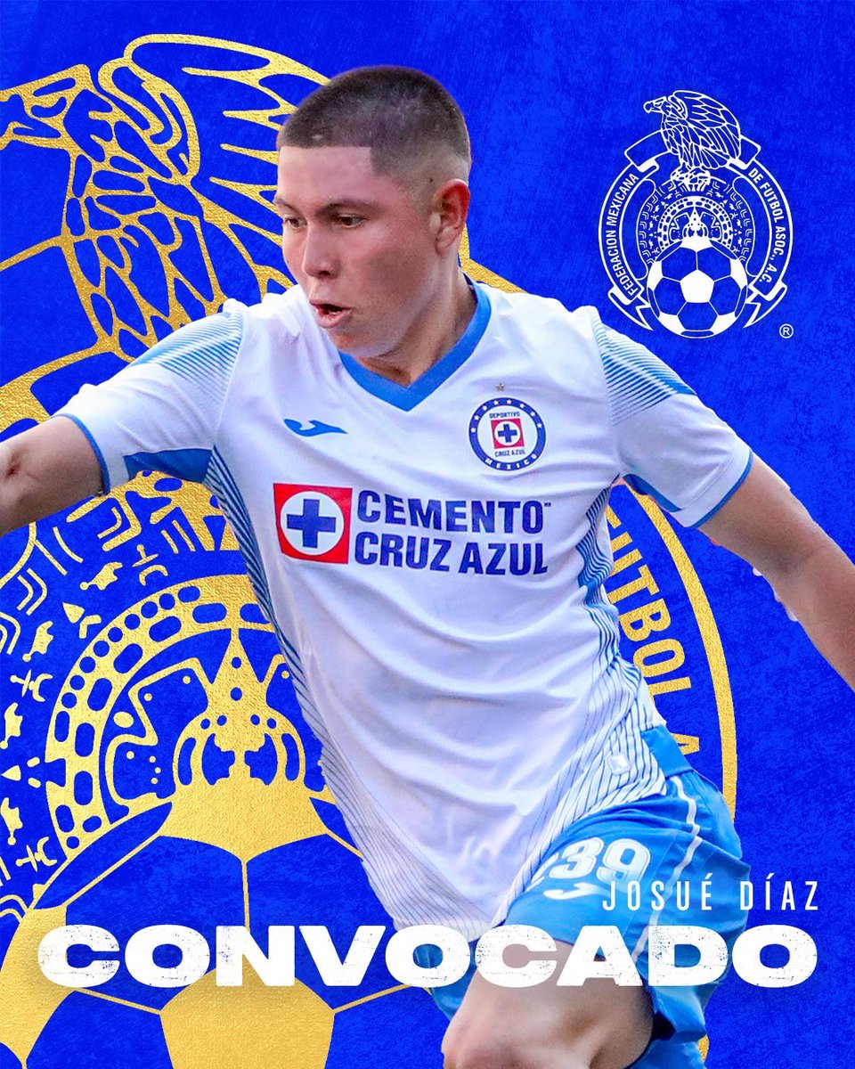 CruzAzul's tweet photo. Convocados de nuestras Fuerzas Básicas. 

Roberto Moreno, arquero de nuestra Sub16 fue llamado a @miseleccionmx Sub17. 

Josué Díaz, lateral de la Sub20 fue llamado a la Selección Mexicana de la misma categoría. 🇲🇽

¡A darle con todo! https://t.co/ZrNpCVQLVh